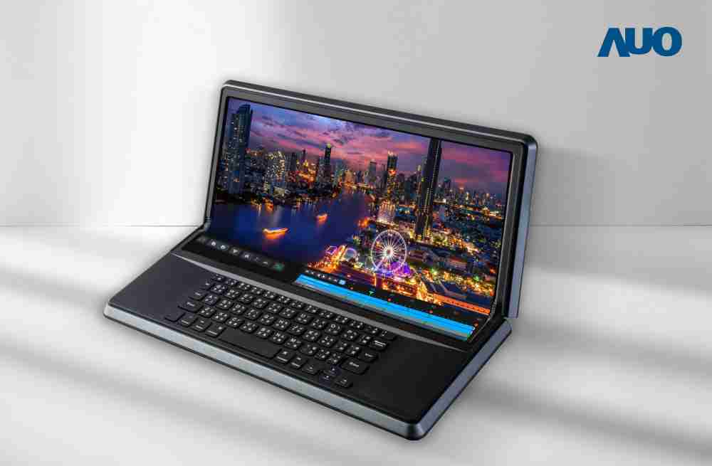 口袋牛店14.6吋Micro LED折迭显示屏幕，，搭配半径4mm的弯折绞炼，，以及高画素、、、、高亮度、、、高对比度的显示技术特点，，，，即便在大视角下仍保有绝佳色相与亮度